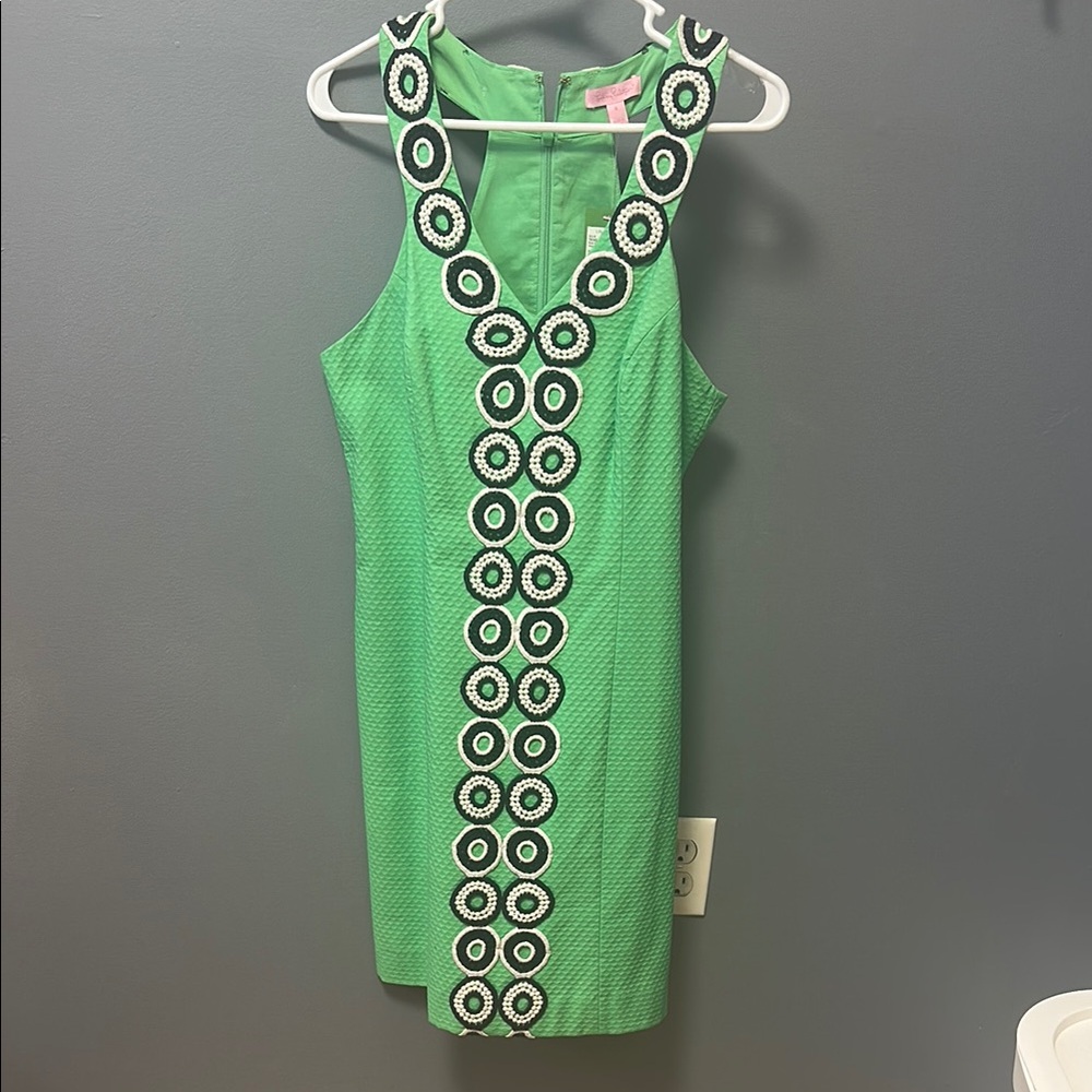 Lilly Pulitzer Green V Halter Dress